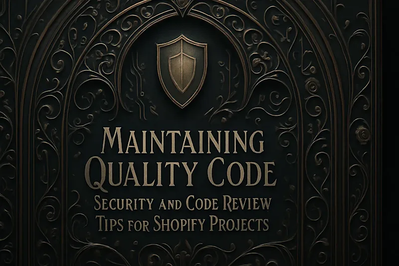 Cover image for Maintaining Quality Code: Security and Code Review Tips for Shopify Projects