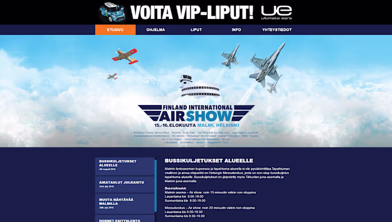 Cover image for Finland International Airshow - Wordpress Implementation