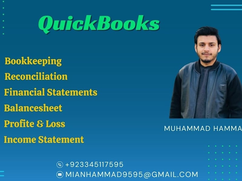 Cover image for I will do Quickbooks Bookkeeping, Bank Reconciliation & Reports