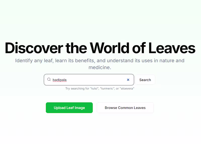 Cover image for Leaf Lens: AI-Powered Plant Identification App