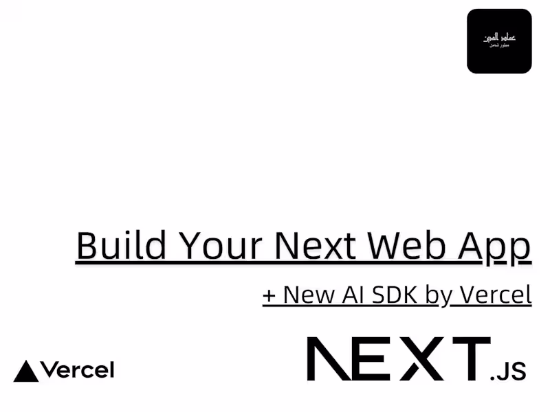 Cover image for Next Web App + AI SDK powered by NEXTJS & Vercel