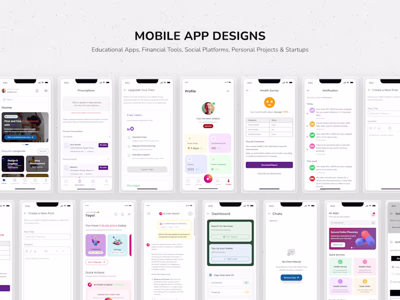 Cover image for Mobile App Designs