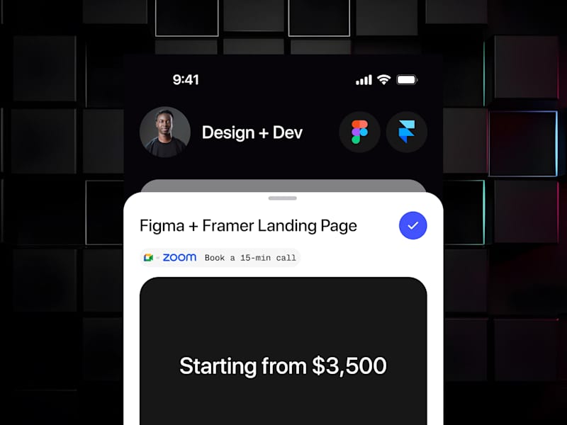 Cover image for Figma Landing Page Design & Framer Development