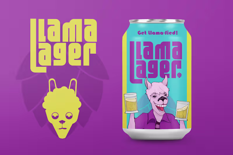Cover image for Larger Lama Label Design 