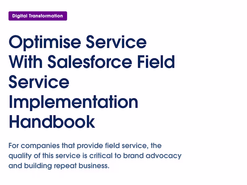 Cover image for Salesforce Field Service Implementation Guide