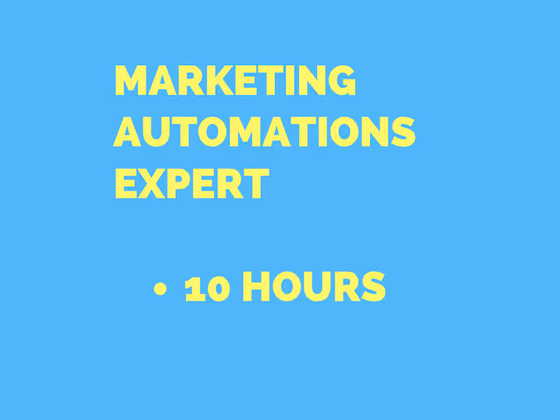 Cover image for Marketing Automations Expert - 10 Hours