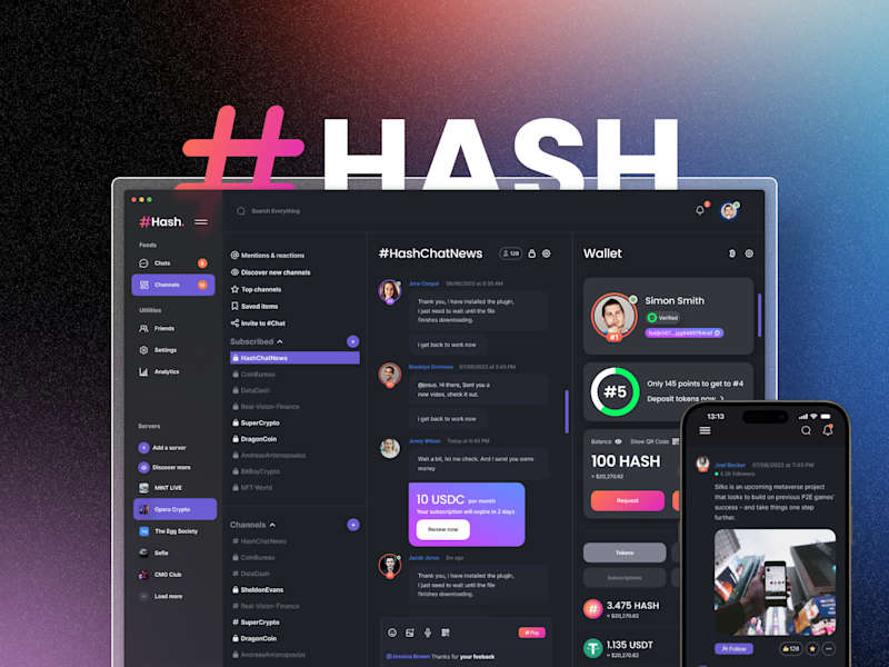 Cover image for Hash Chat – Crypto Messaging App