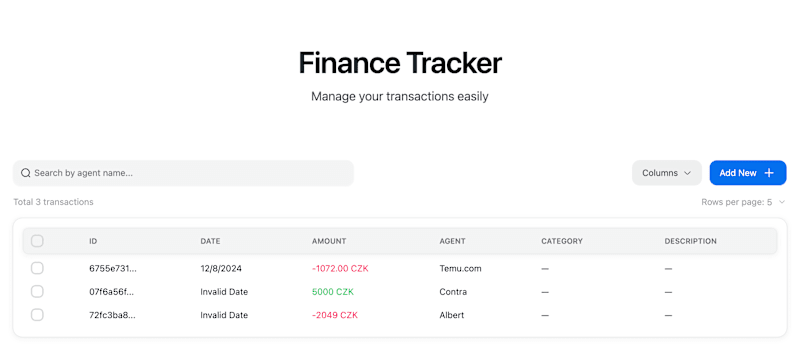 Cover image for Finance App to track expenses using AI