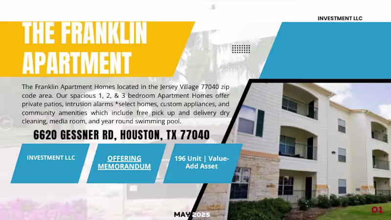 Cover image for _PITCHDECK FOR THE FRANKLIN APARTMENT, HOUSTON, TEXAS.pdf