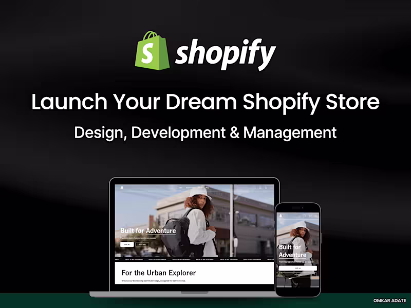 Cover image for Shopify Website Design, Development and Management