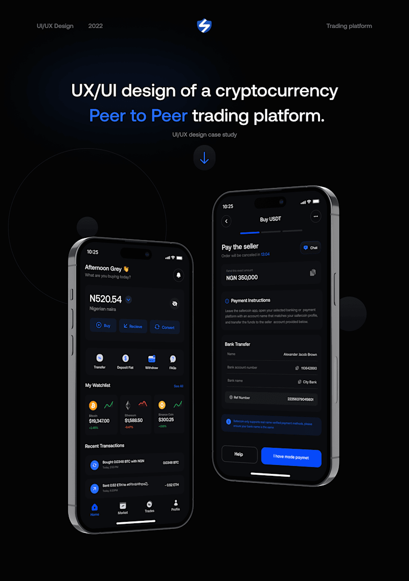 Cover image for Safercoin (Application Redesign) on Behance