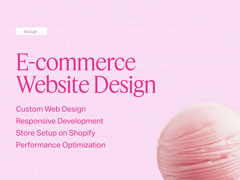 Cover image for E-commerce Website Design