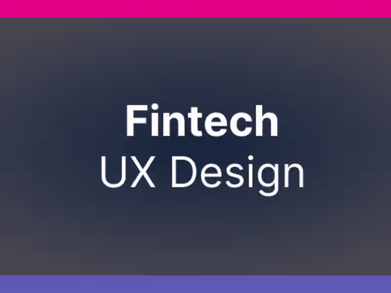 Cover image for Enterprise Fintech UX Design