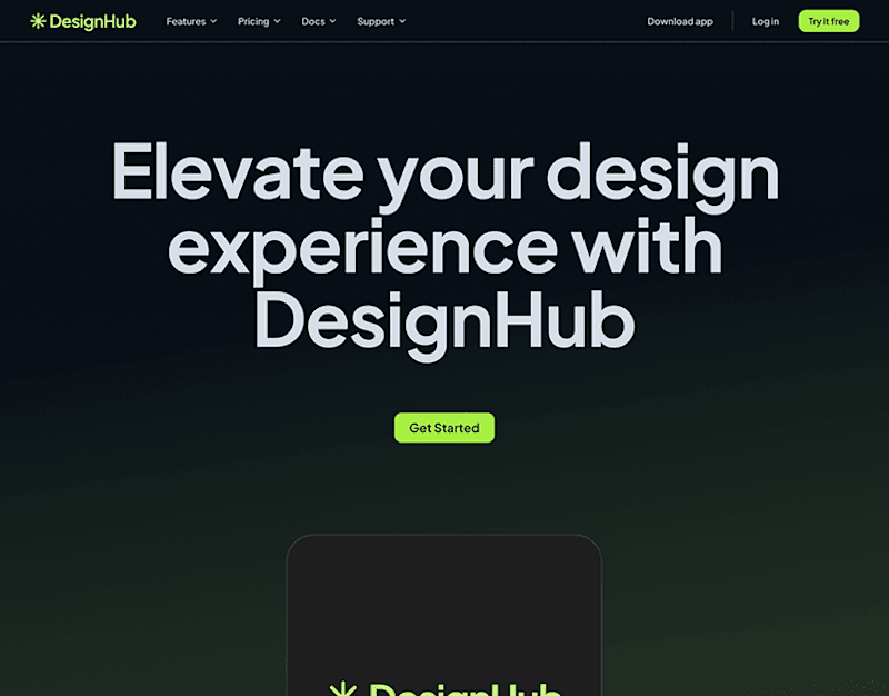 Cover image for DesignHub Landing Page Website Design :: Behance