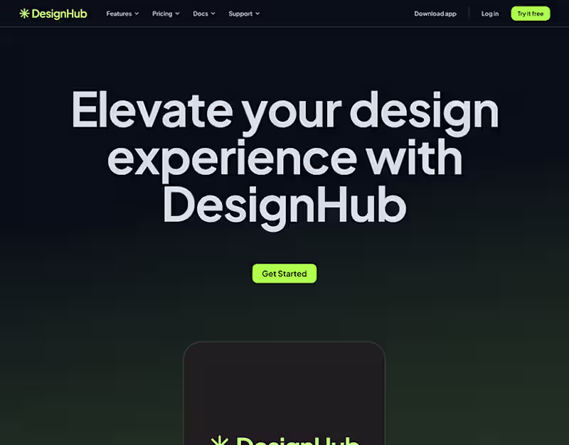 Cover image for DesignHub Landing Page Website Design :: Behance