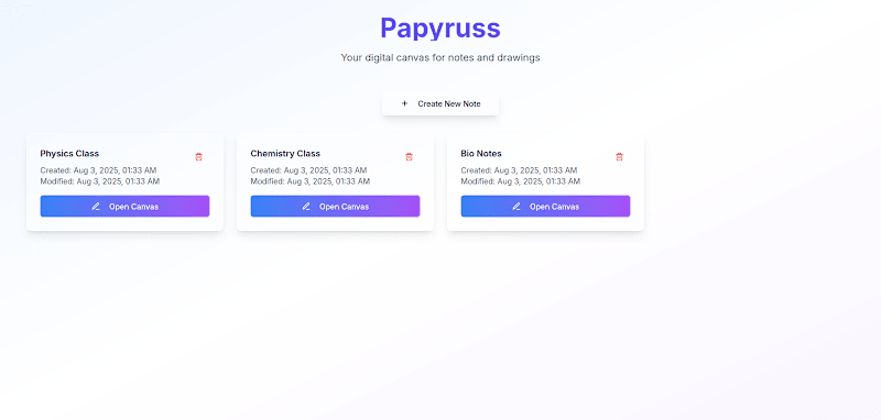 Cover image for Papyruss: Online Drawing & Handwritten Notes Canvas