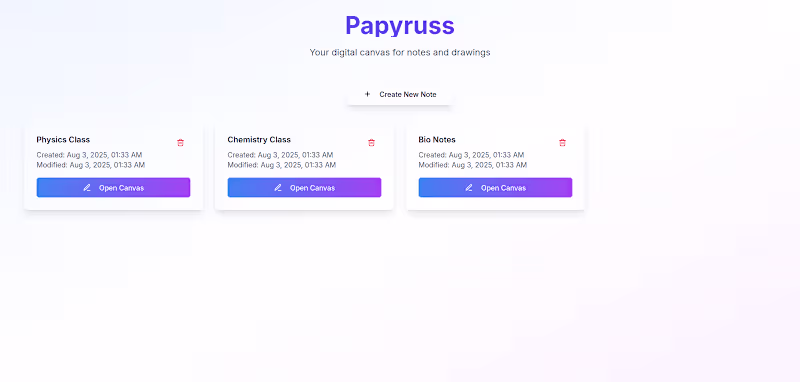 Cover image for Papyruss: Online Drawing & Handwritten Notes Canvas