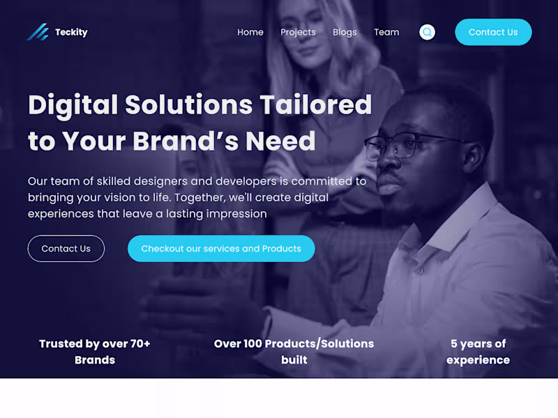 Cover image for Landing page - Teckity