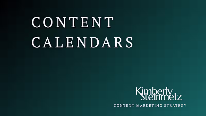 Cover image for Content Calendar