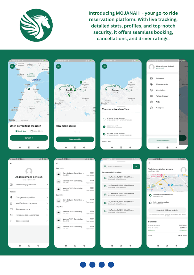 Cover image for Mojanah mobile app (Similar to uber)