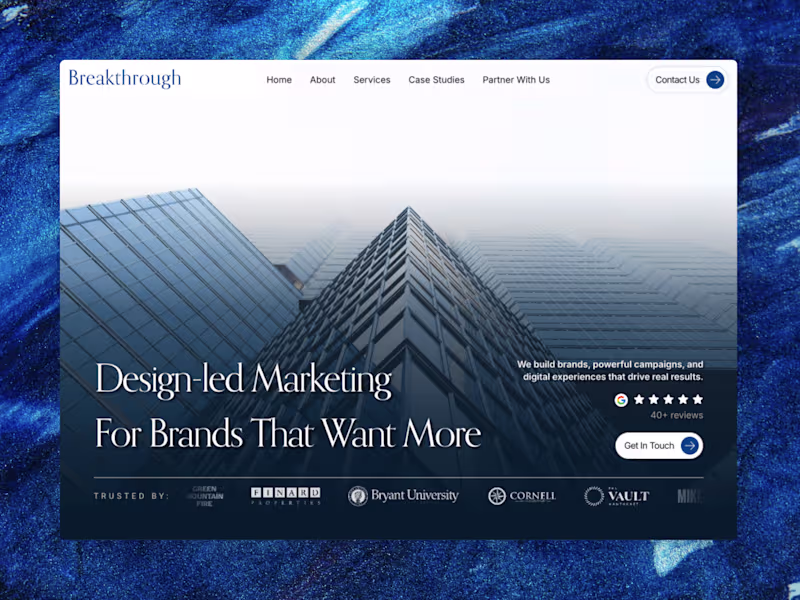 Cover image for Framer Website Design for Breakthrough MG