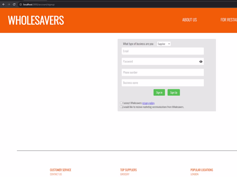 Cover image for Wholesavers - Website Development