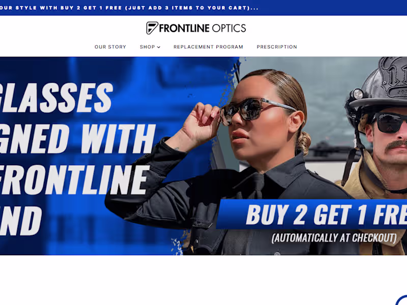 Cover image for Frontline Optics | Sunglasses Designed For First Responders