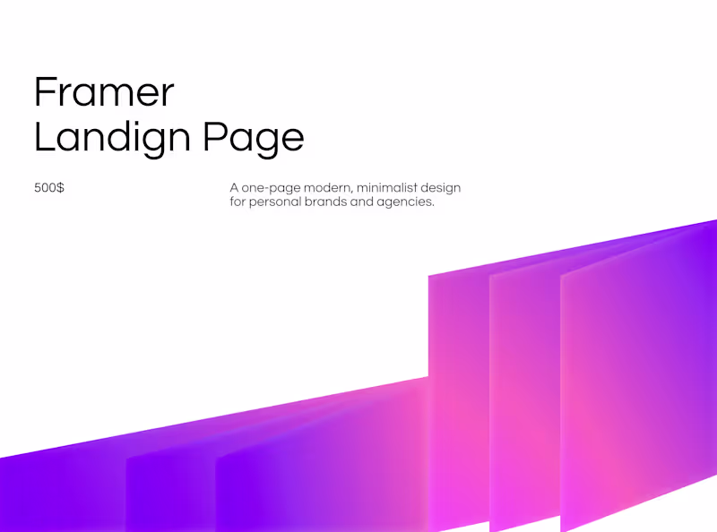 Cover image for Framer Landing Page.