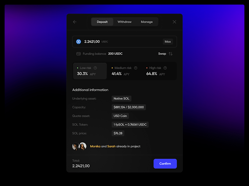 Cover image for Dashboard exchange modal