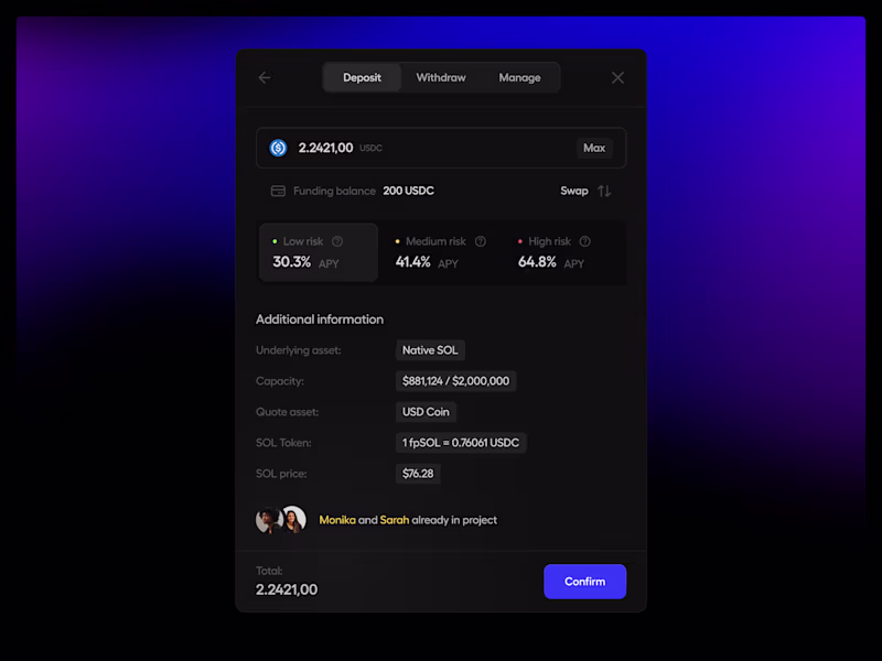Cover image for Dashboard exchange modal