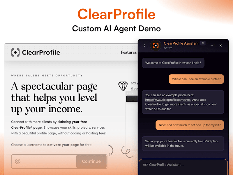 Cover image for Custom AI Agent for ClearProfile