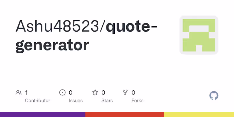 Cover image for Ashu48523/quote-generator