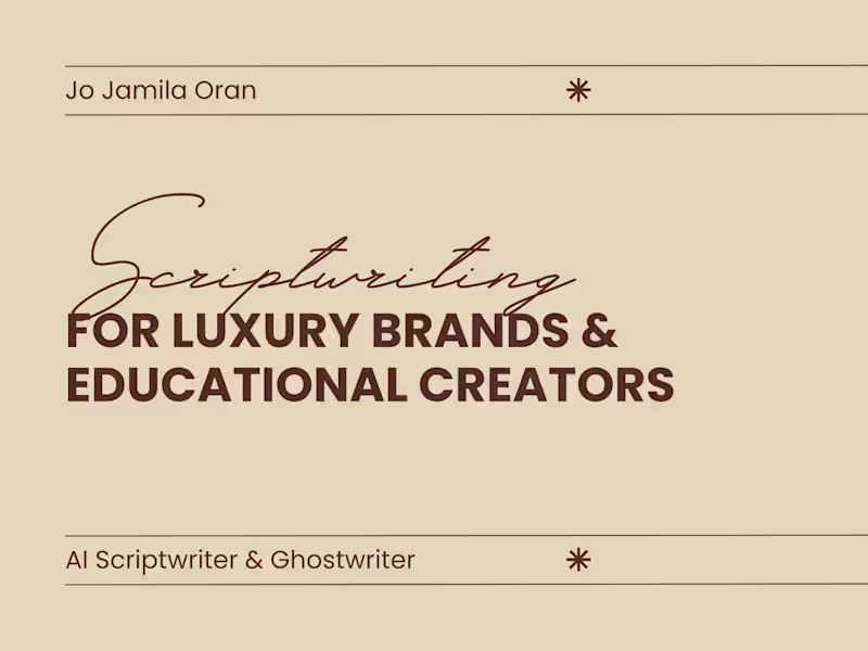 Cover image for Social Media Scriptwriting (YT, IG, LI & TikTok)