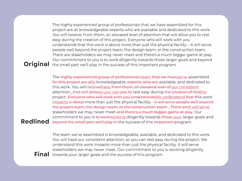 Cover image for Your Writing, But Better (Messaging Audit + Proofreading)