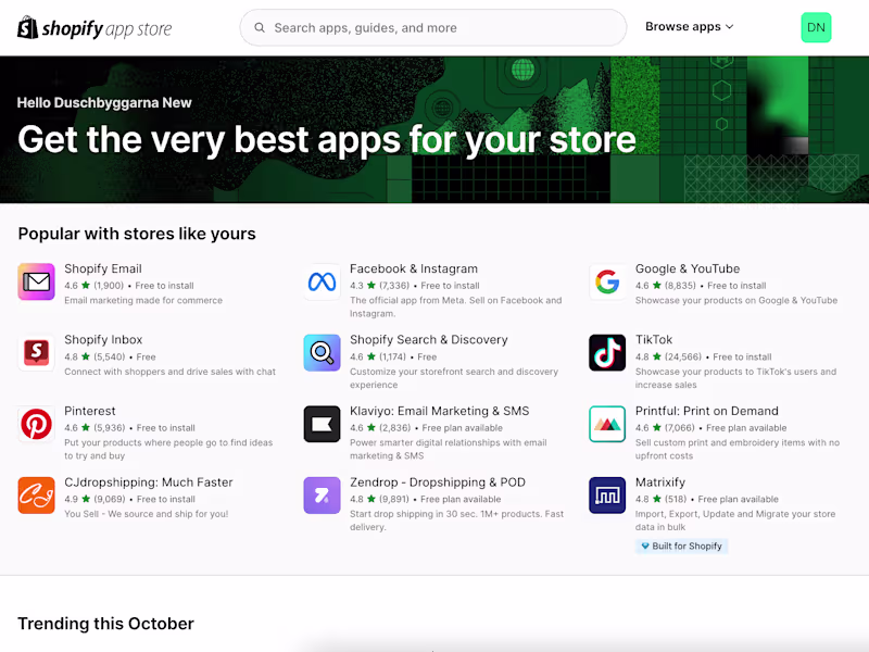 Cover image for Shopify App Development