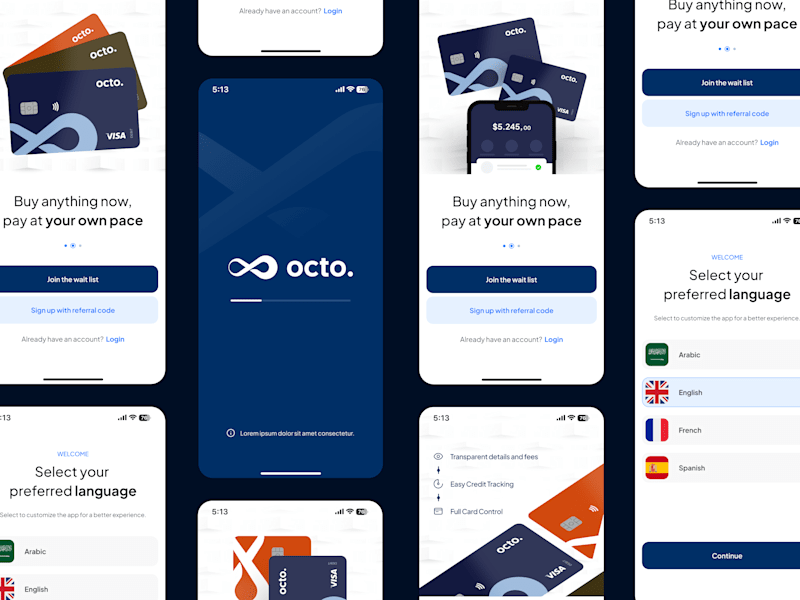 Cover image for OctoApp – UX/UI Design for Digital Banking Mobile App