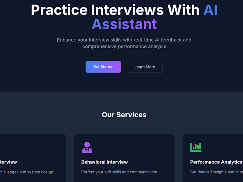 Cover image for AI-Powered Mock Interview Platform Development