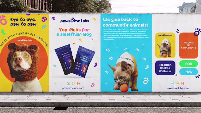 Cover image for Pawsome Labs — Brand Identity & Packaging Design