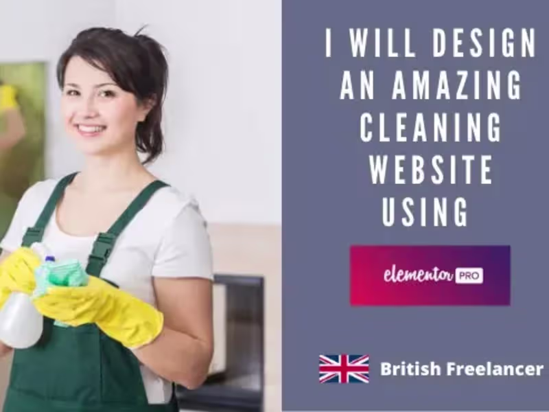 Cover image for I will design a stunning cleaning company website in wordpress