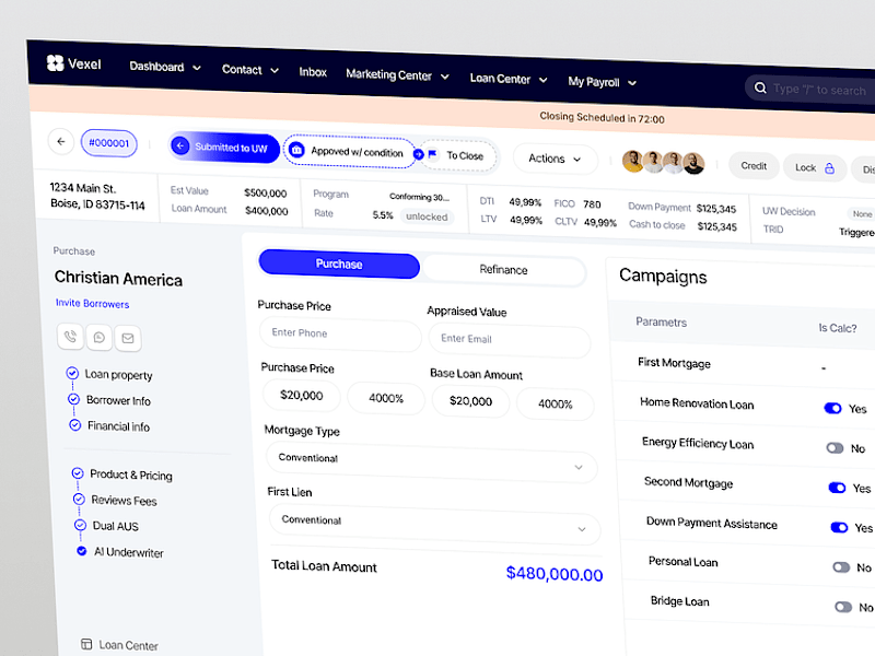 Cover image for Vexel - Loan Management ⏐ Dashboard
