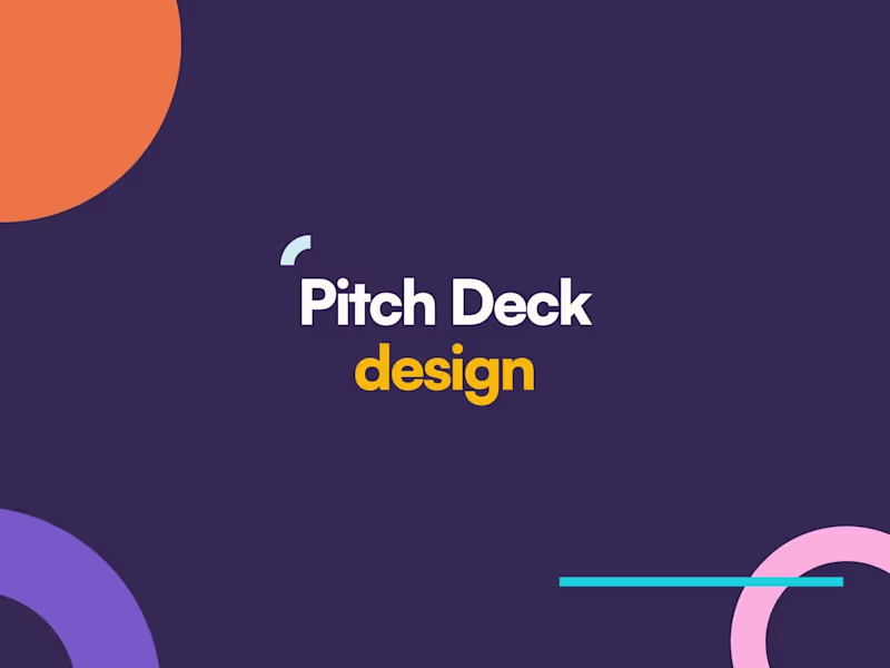 Cover image for Pitch deck design