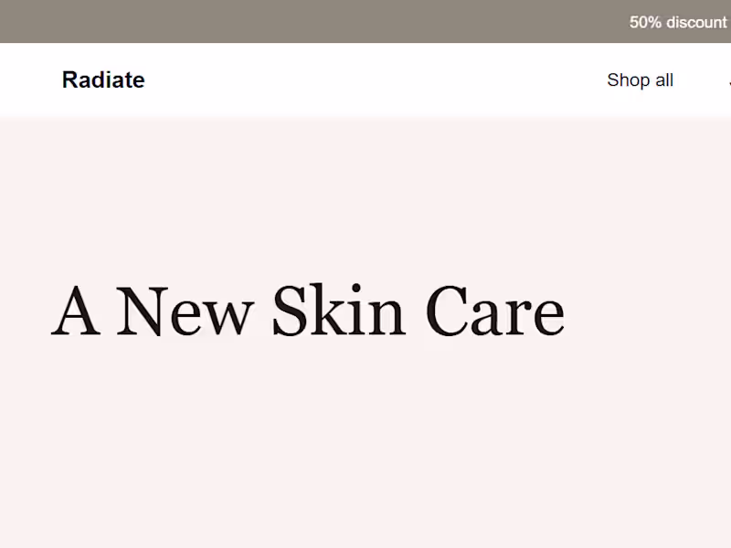 Cover image for Radiate Store