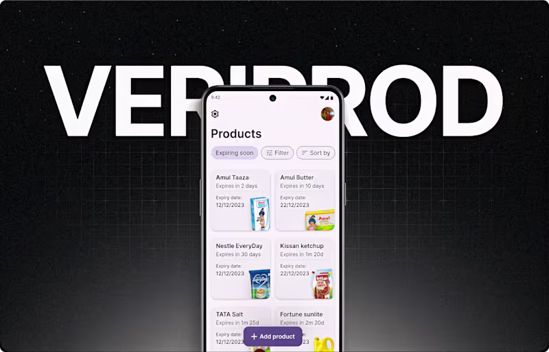 Cover image for Veriprod - Effortless expiry tracking app