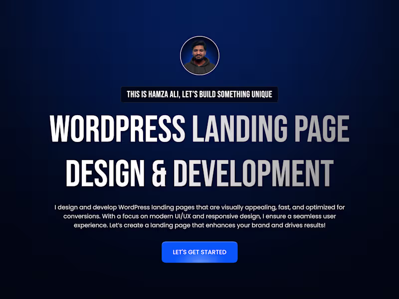 Cover image for Custom WordPress Landing Page Design & Development