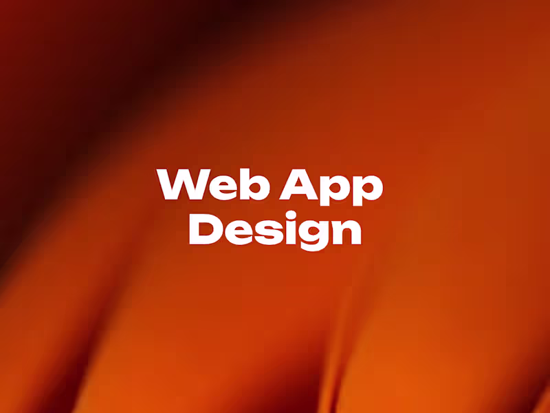 Cover image for Full Web App Design