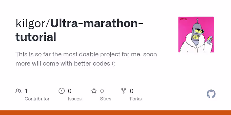 Cover image for kilgor/Ultra-marathon-tutorial