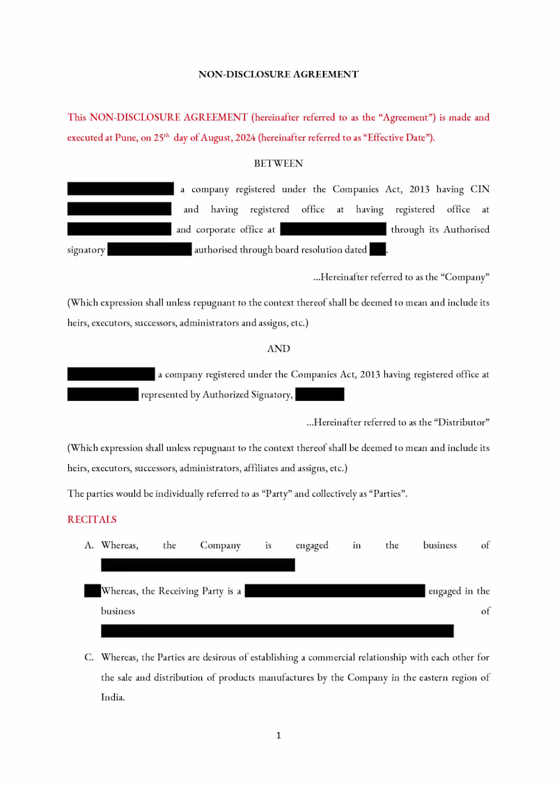 Cover image for I will draft a professional NDA to protect your business