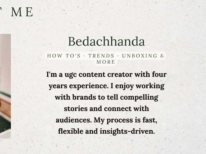 Cover image for I will create an authentic ugc video for your brand. 
