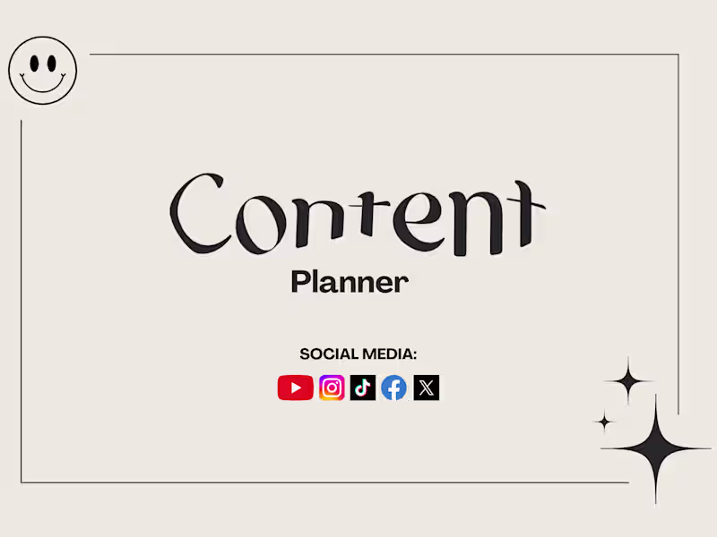 Cover image for Social Media Content Planner