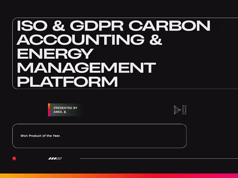 Cover image for ISO & GDPR Carbon Accounting & Energy Management Platform